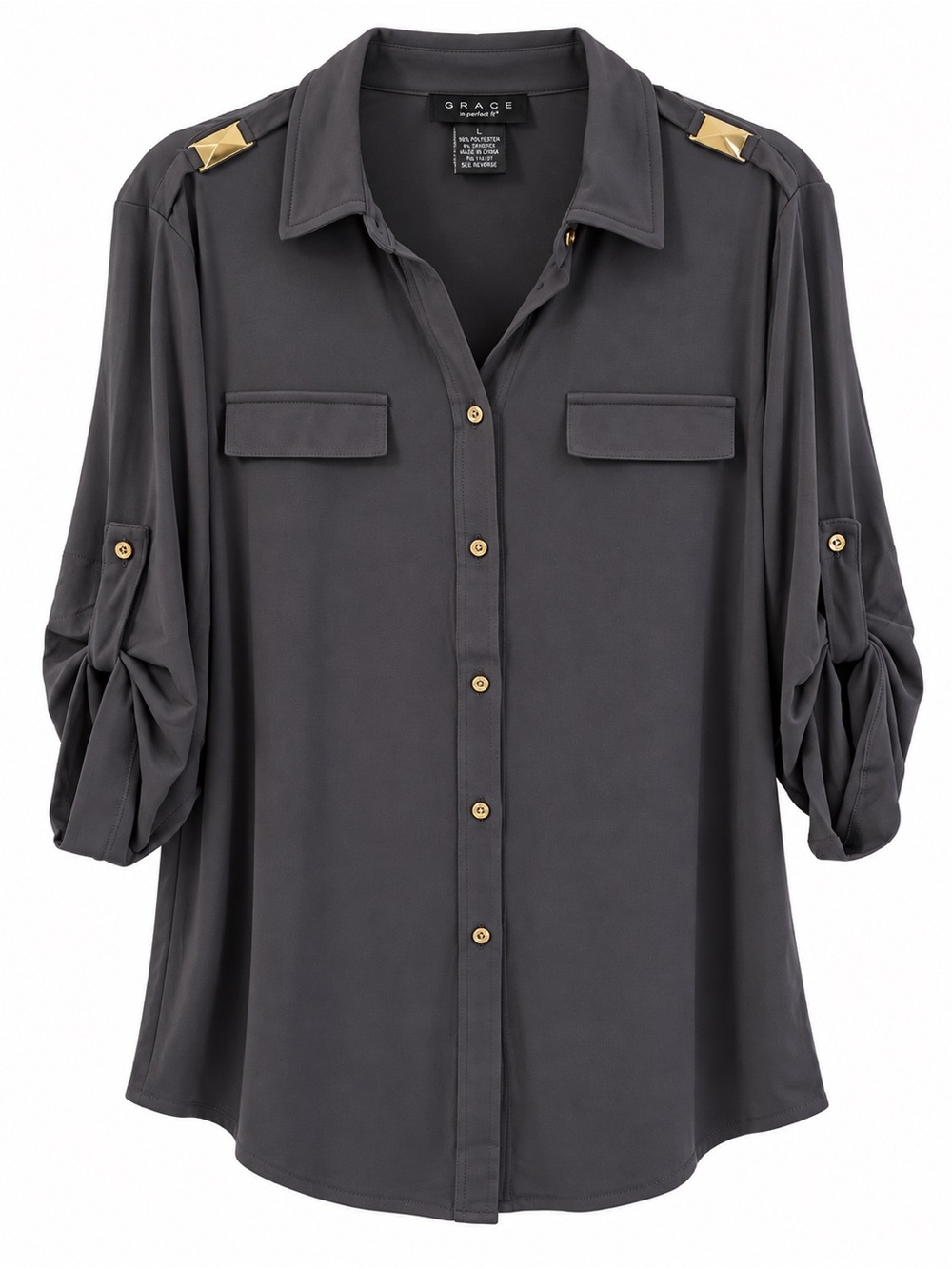 GRACE The Perfect Fit Gray Size Medium NWT